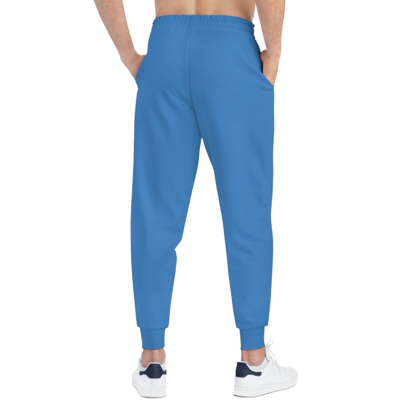 Blue Athletic Joggers — All-Over Print Sports Sweatpants