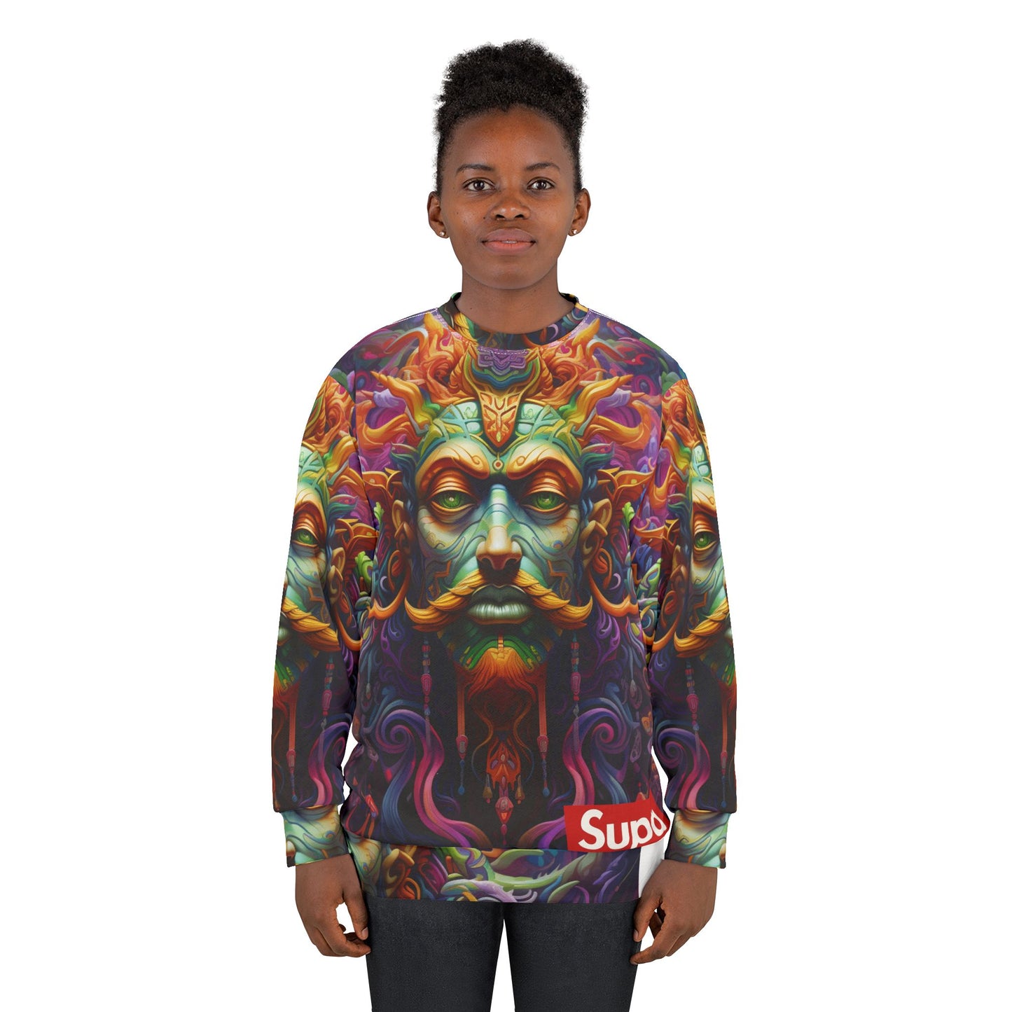 Psychedelic King All-Over Print Sweatshirt