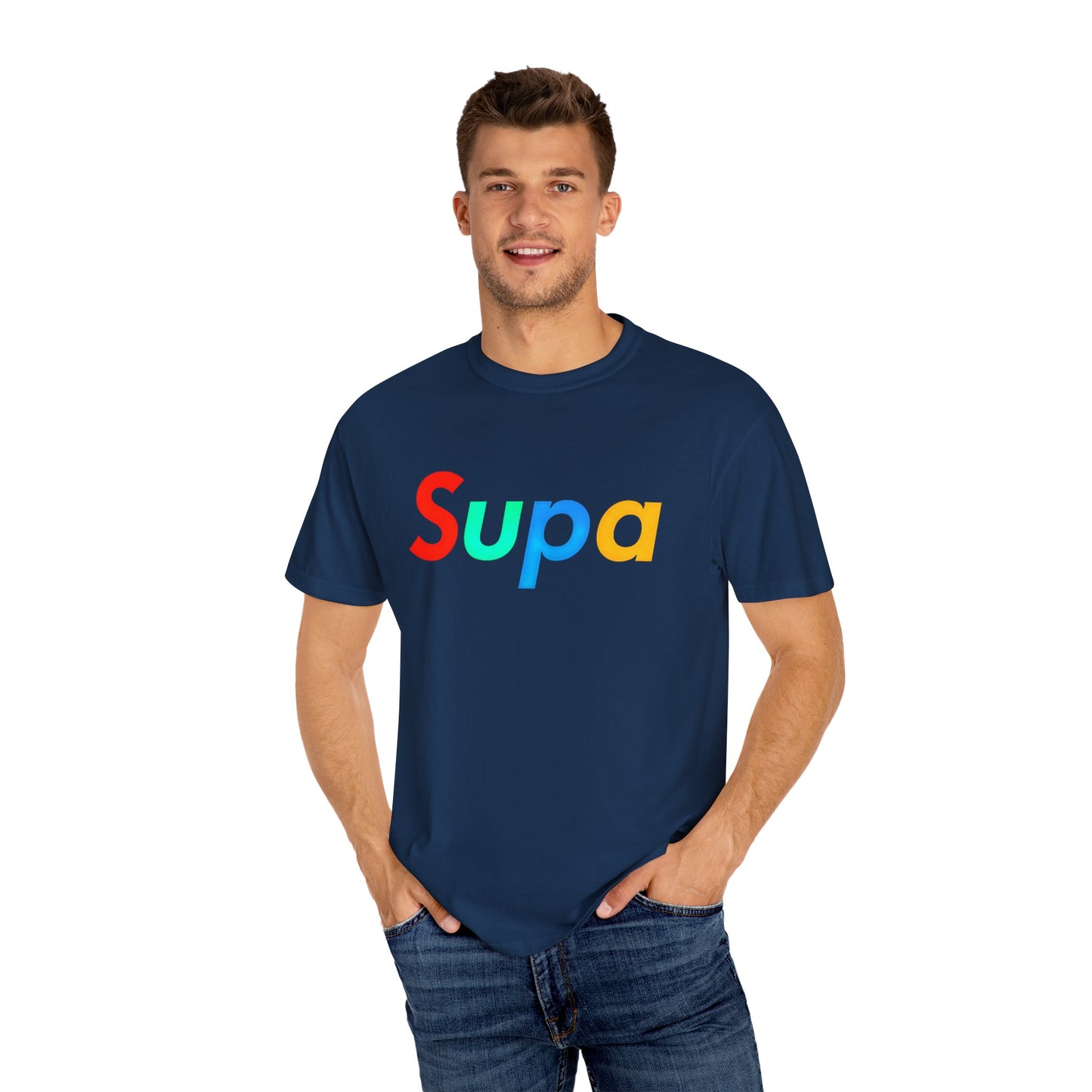 Supa Graphic T-Shirt — 'Stand Out in the Shadows' Colorful Logo Tee