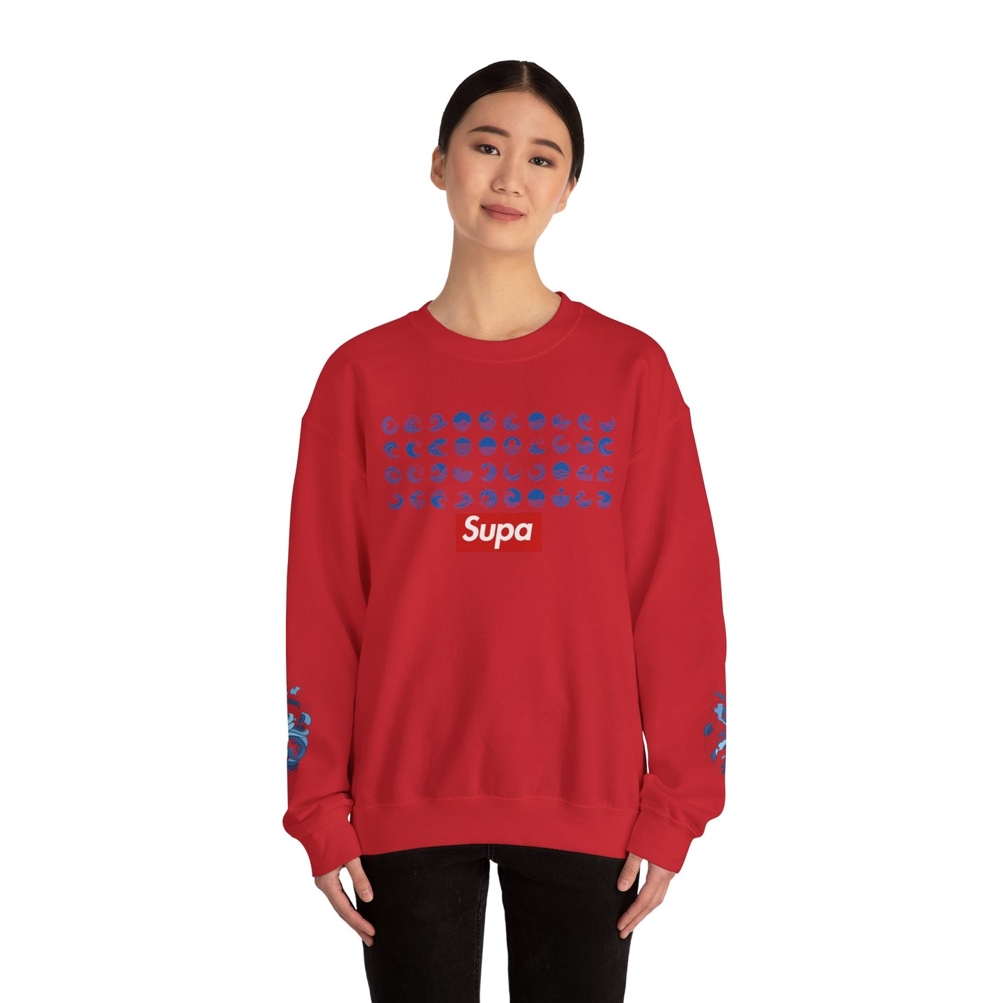 Supa Surf Crewneck Sweatshirt – Vintage Surf Photo & Logo Pullover