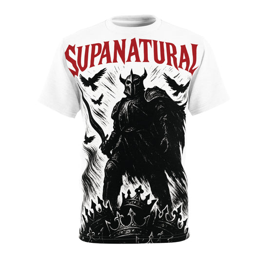 Supanatural Knight Graphic Tee — Gothic Warrior T‑Shirt