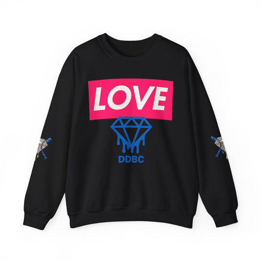 LOVE Diamond Crewneck Sweatshirt — DDBC Logo Graphic Crew