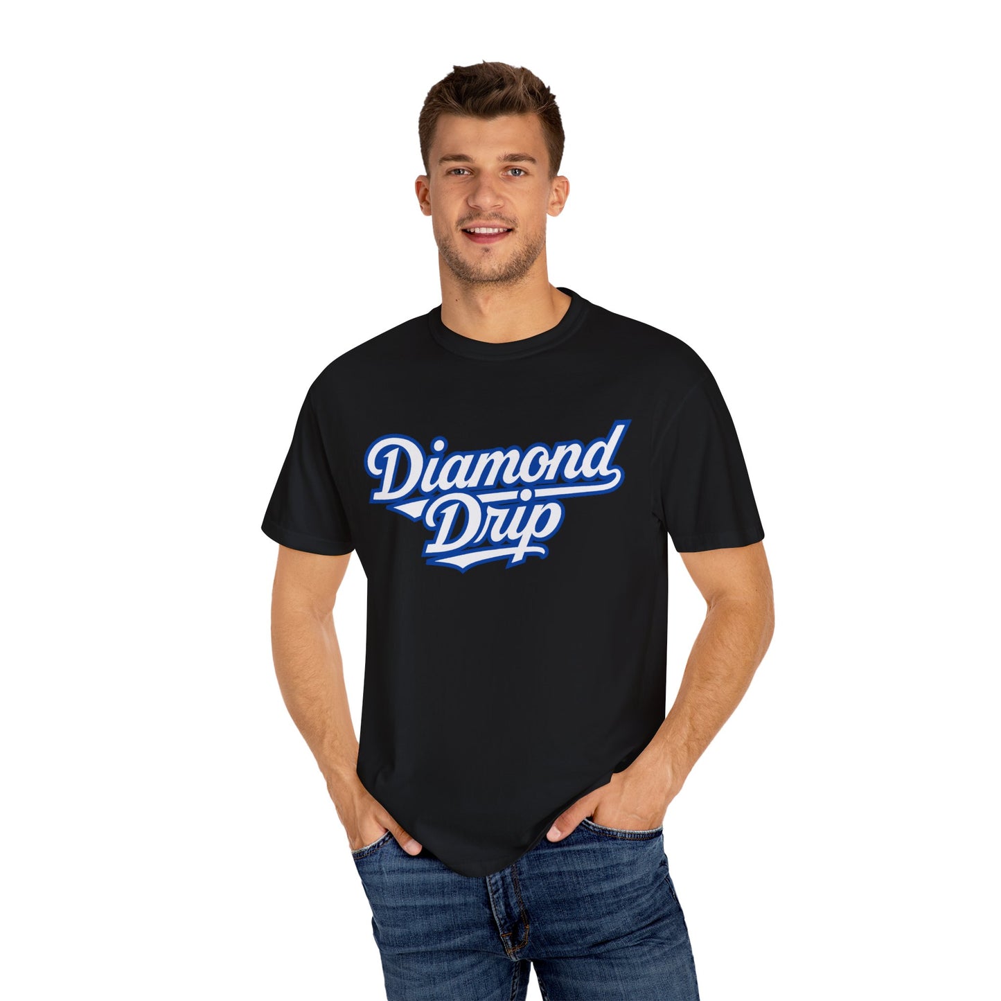 Diamond Drip T-Shirt — Dripping Blue Diamond Graphic Tee