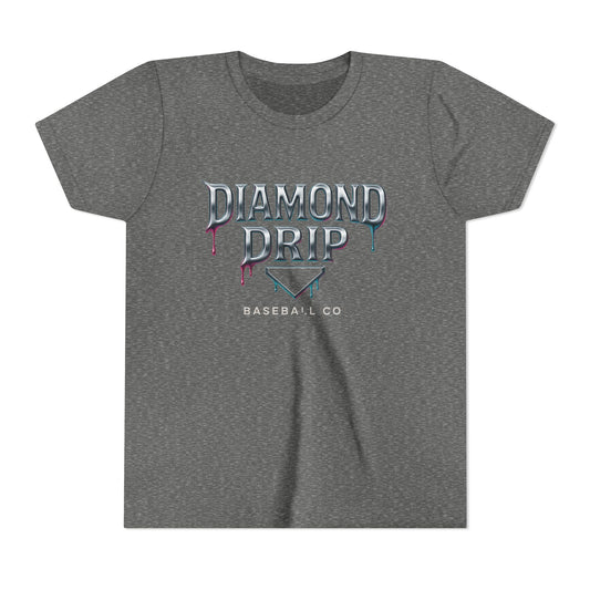 Youth Diamond Drip Short Sleeve Tee - Trendy Style for Young Fashionistas