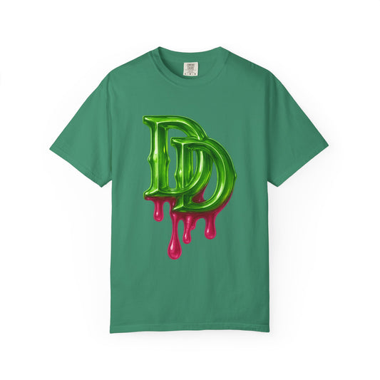 DD Drip Logo T-Shirt — Green Melting DD Graphic Tee