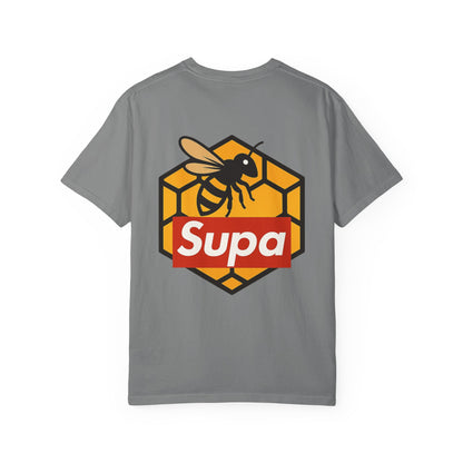 Supa Bee T-Shirt — Retro Box Logo with Honeycomb & Bee Graphic
