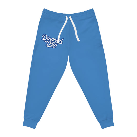 Blue Athletic Joggers — All-Over Print Sports Sweatpants