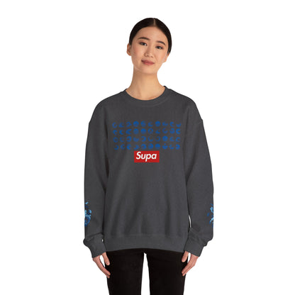 Supa Surf Crewneck Sweatshirt – Vintage Surf Photo & Logo Pullover