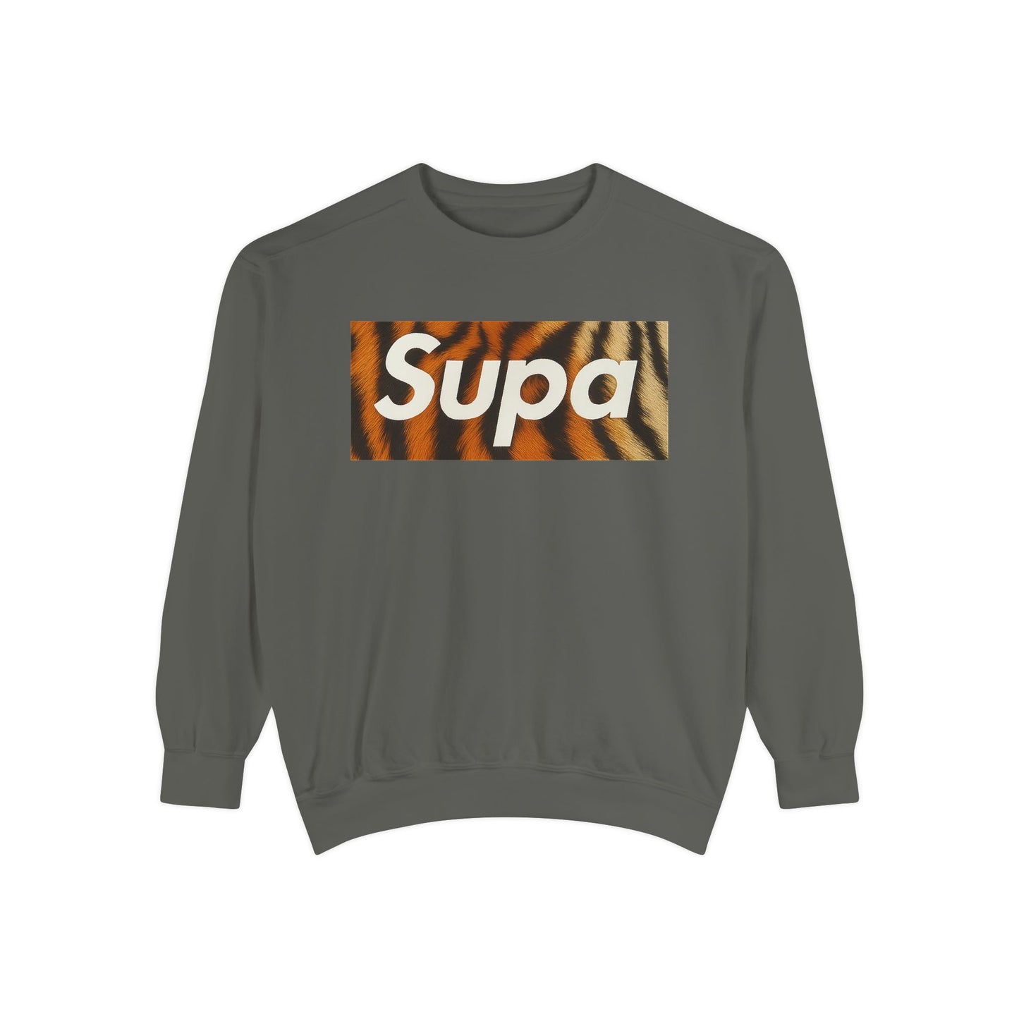 Supa Tiger Unisex Sweatshirt - Trendy Garment-Dyed Apparel
