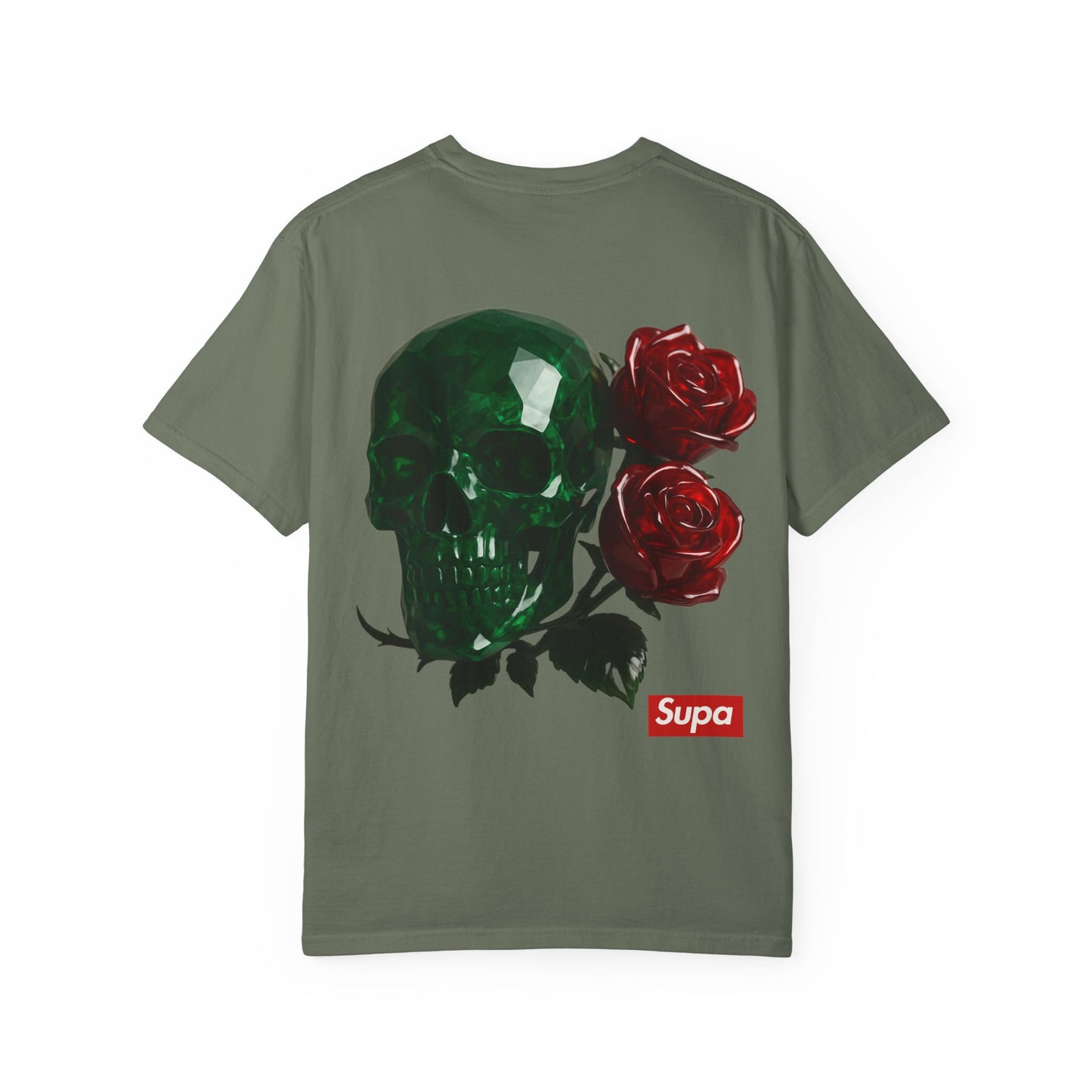 Supa Crystal Skull & Roses T-Shirt