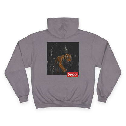 Supa Champion Hoodie - Stylish Tiger Graphic Sweatshirt