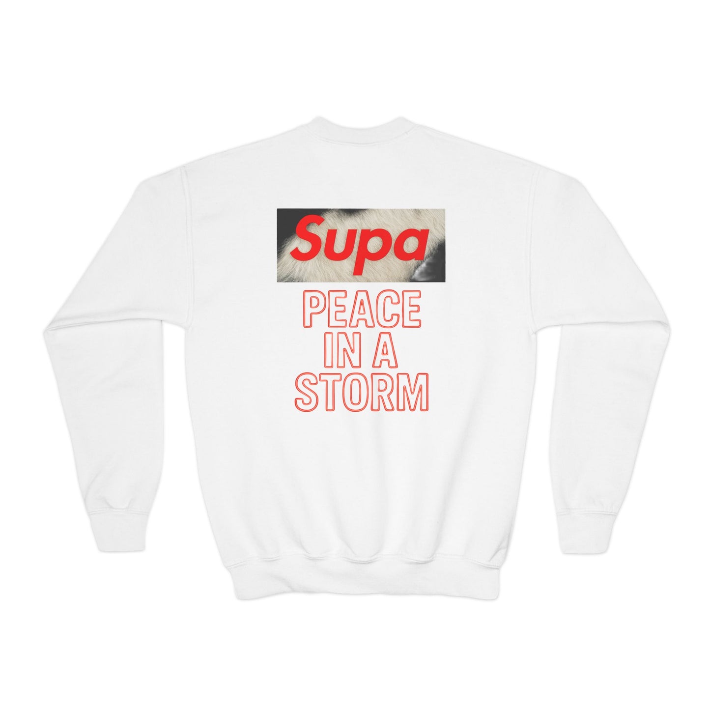 Youth Panda 'Supa' Crewneck Sweatshirt — Peace In A Storm Graphic