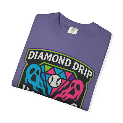 Diamond Drip Horrors Baseball T-Shirt — Fang Fielder Graphic Tee