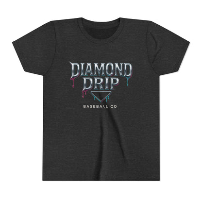 Youth Diamond Drip Short Sleeve Tee - Trendy Style for Young Fashionistas