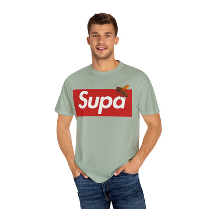 Supa Bee T-Shirt — Retro Box Logo with Honeycomb & Bee Graphic