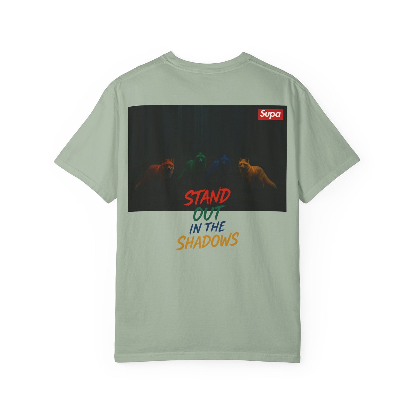 Supa Graphic T-Shirt — 'Stand Out in the Shadows' Colorful Logo Tee
