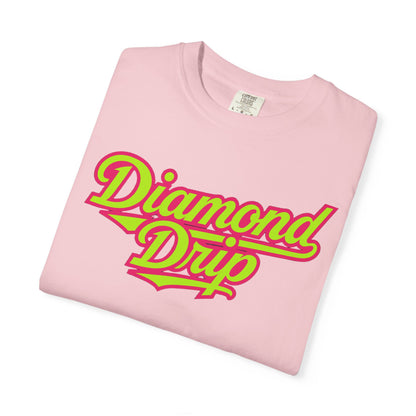 Diamond Drip Graphic T-Shirt — Retro Script Logo Tee