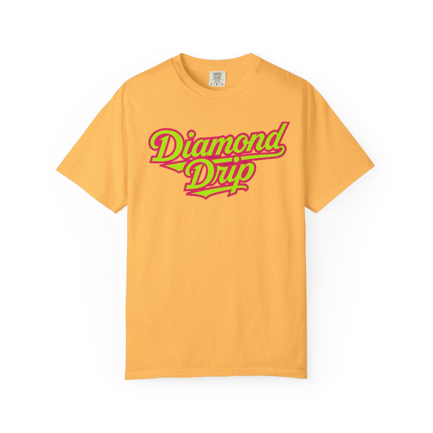 Diamond Drip Graphic T-Shirt — Retro Script Logo Tee