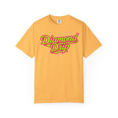 Diamond Drip Graphic T-Shirt — Retro Script Logo Tee
