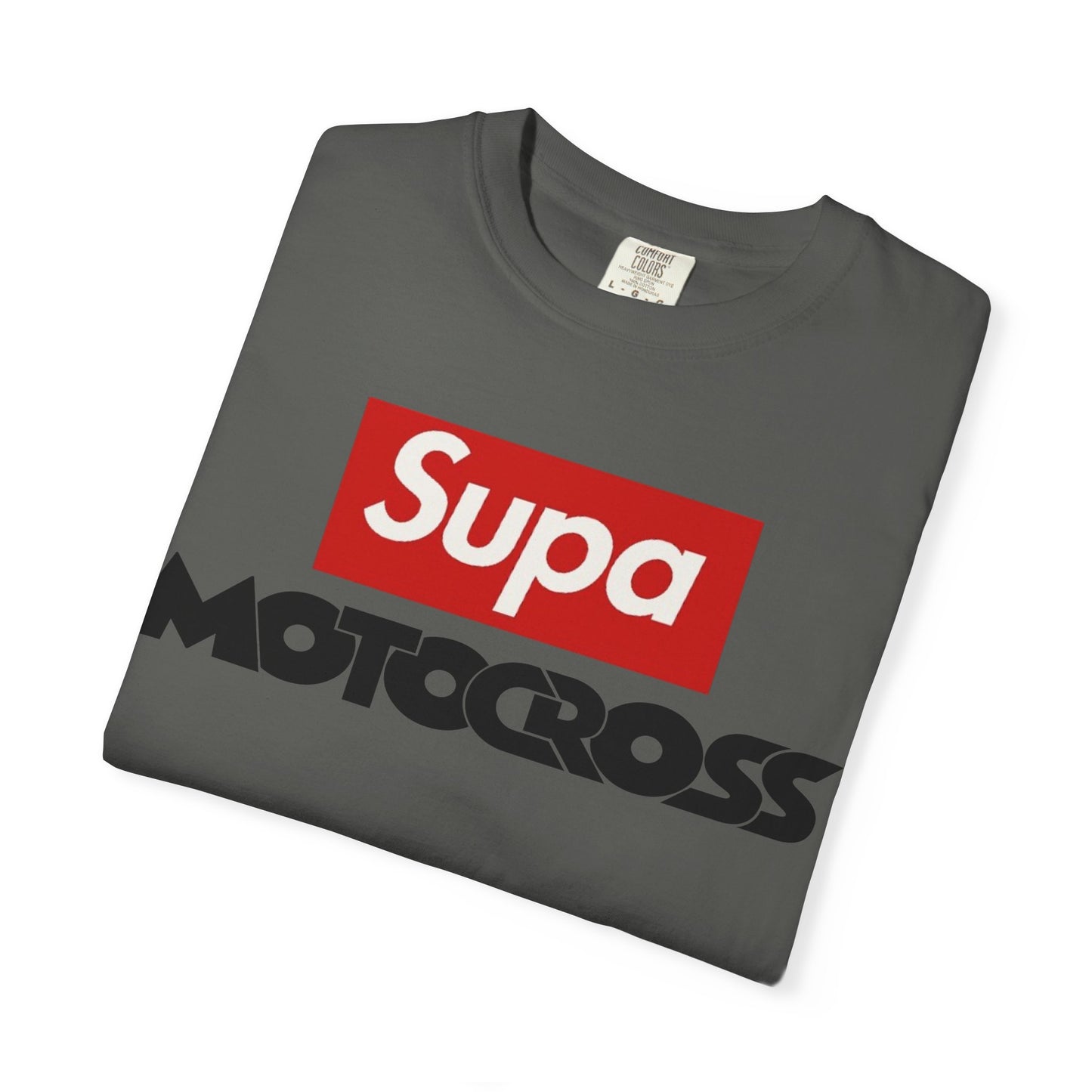 Motocross T-Shirt — "Supa" Logo & Back Graphic (Peace in a Storm)