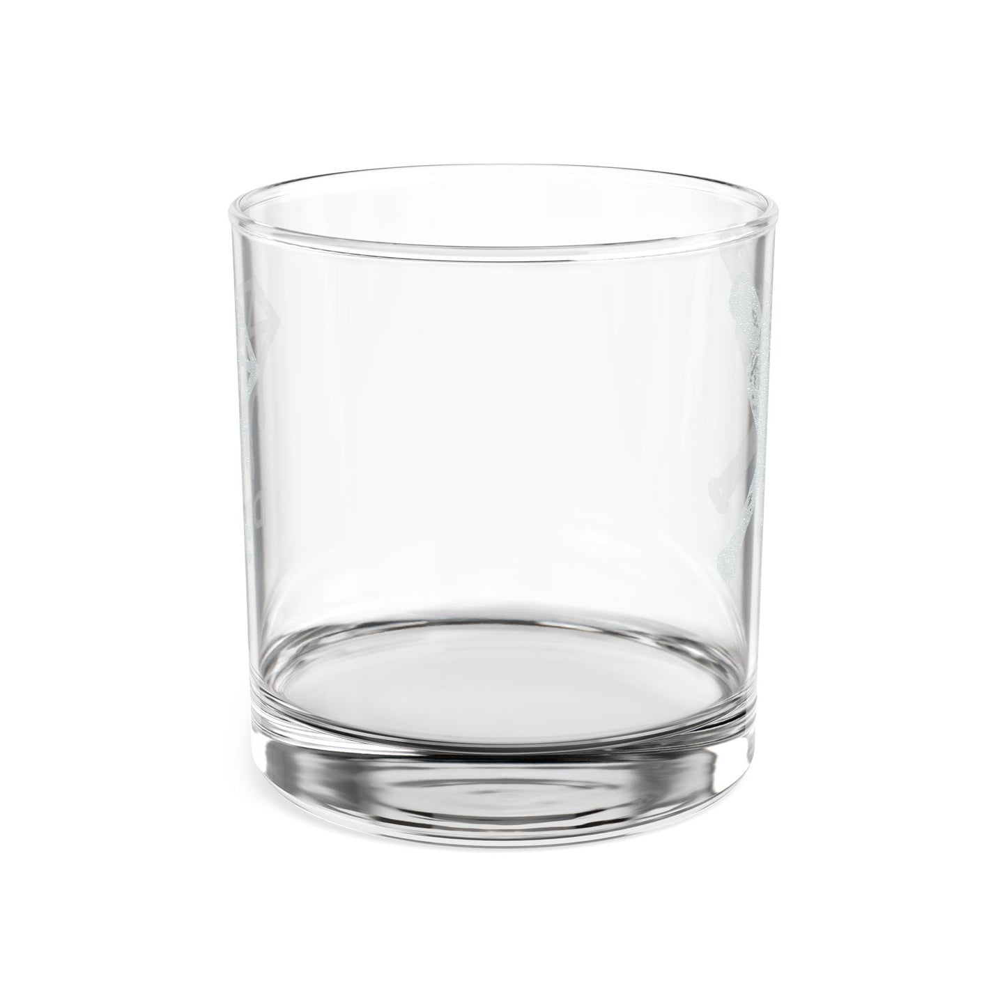 Engraved Diamond & Crossed Knives Whiskey Glass — 10.5 oz