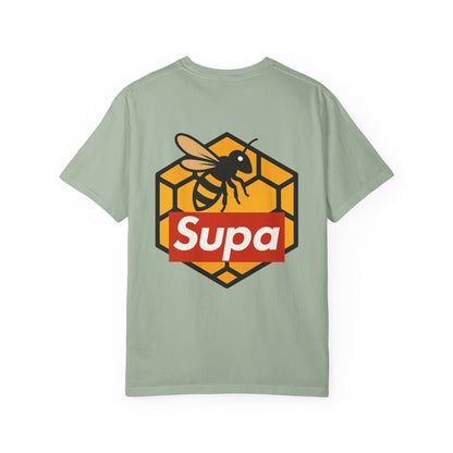 Supa Bee T-Shirt — Retro Box Logo with Honeycomb & Bee Graphic