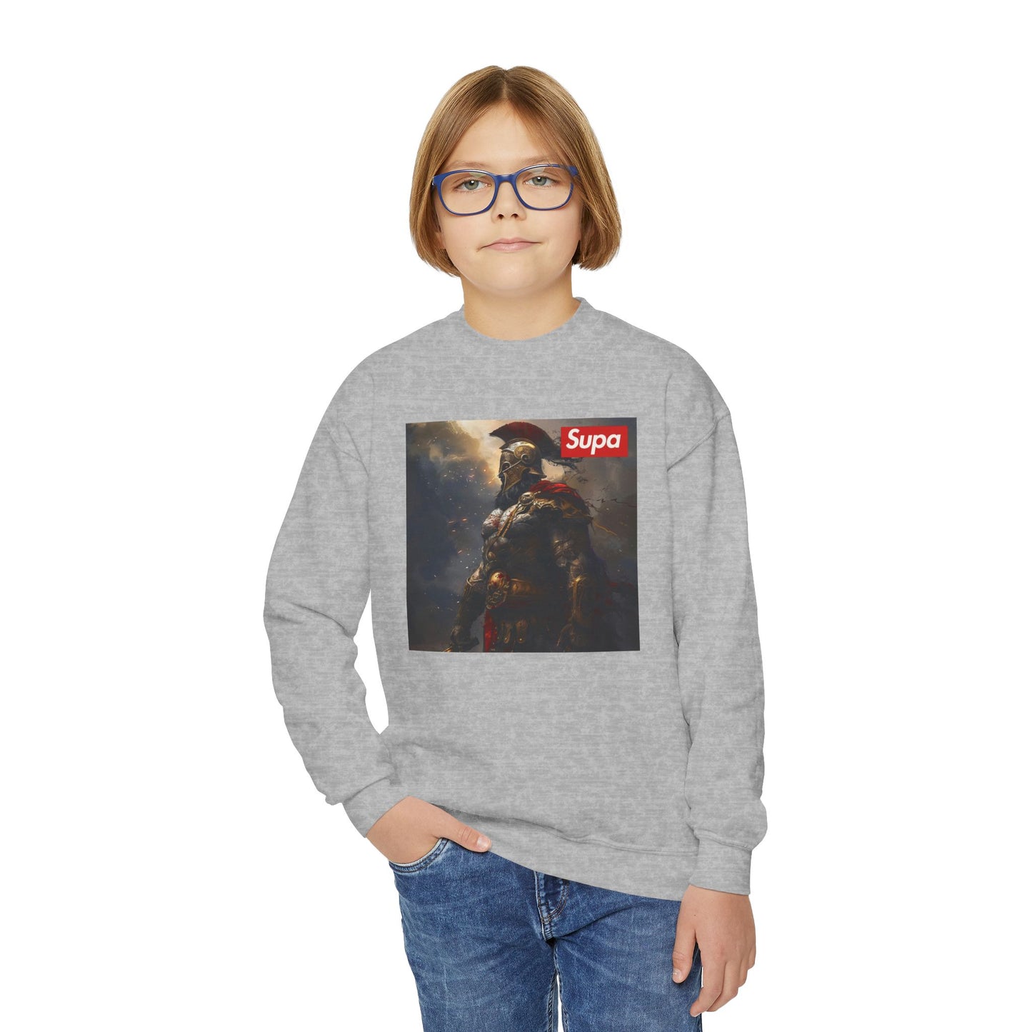 Youth Baseball Crewneck Sweatshirt - Meltin' Mitts Since Day One