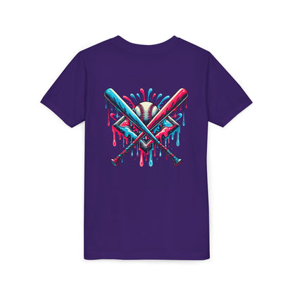 Sporty Youth Graphic Tee with Colorful Baseball Design