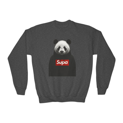 Youth Panda 'Supa' Crewneck Sweatshirt — Peace In A Storm Graphic
