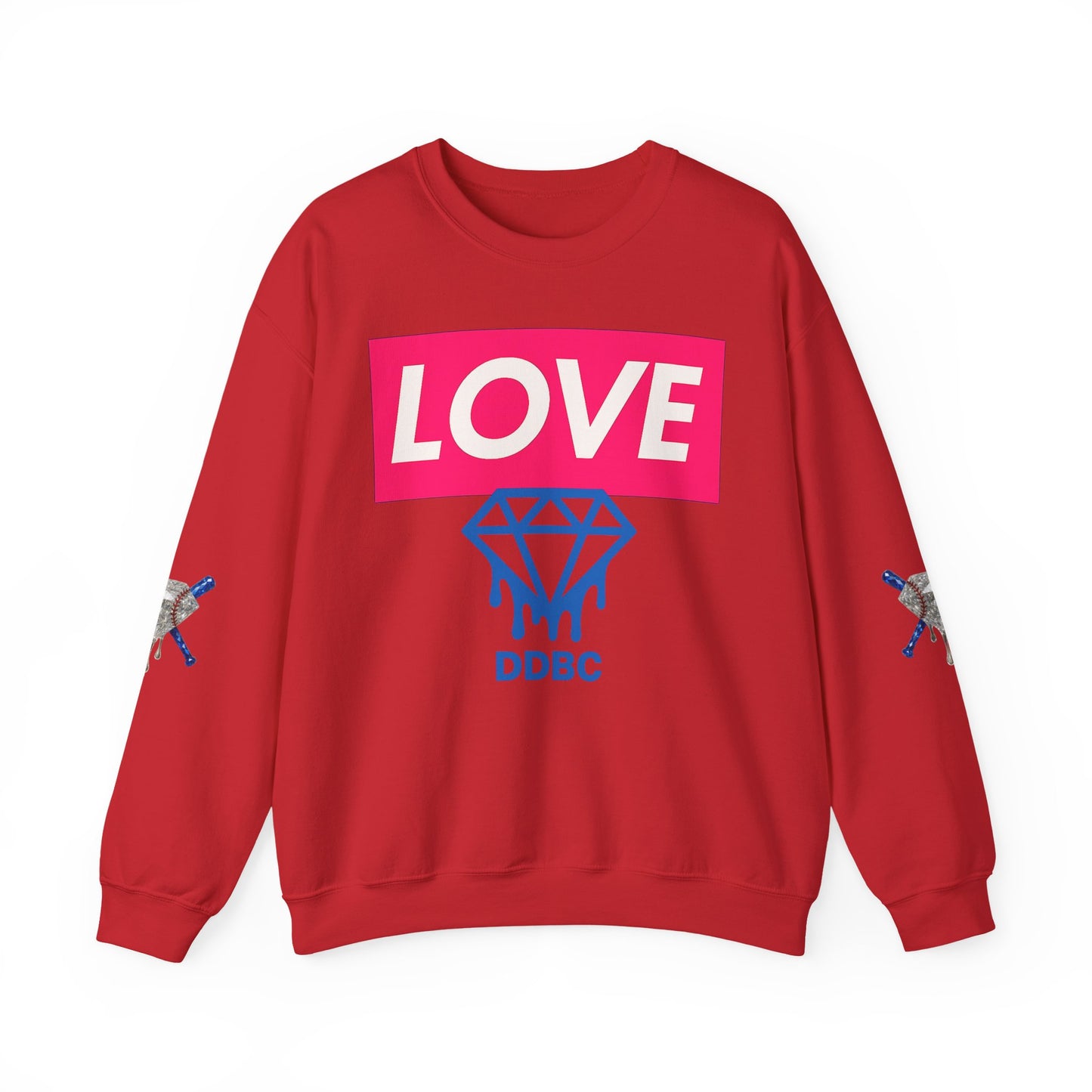 LOVE Diamond Crewneck Sweatshirt — DDBC Logo Graphic Crew