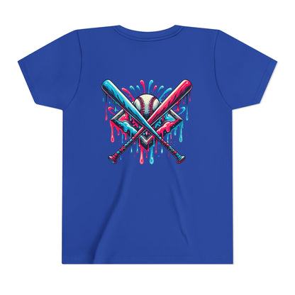 Sporty Youth Graphic Tee with Colorful Baseball Design