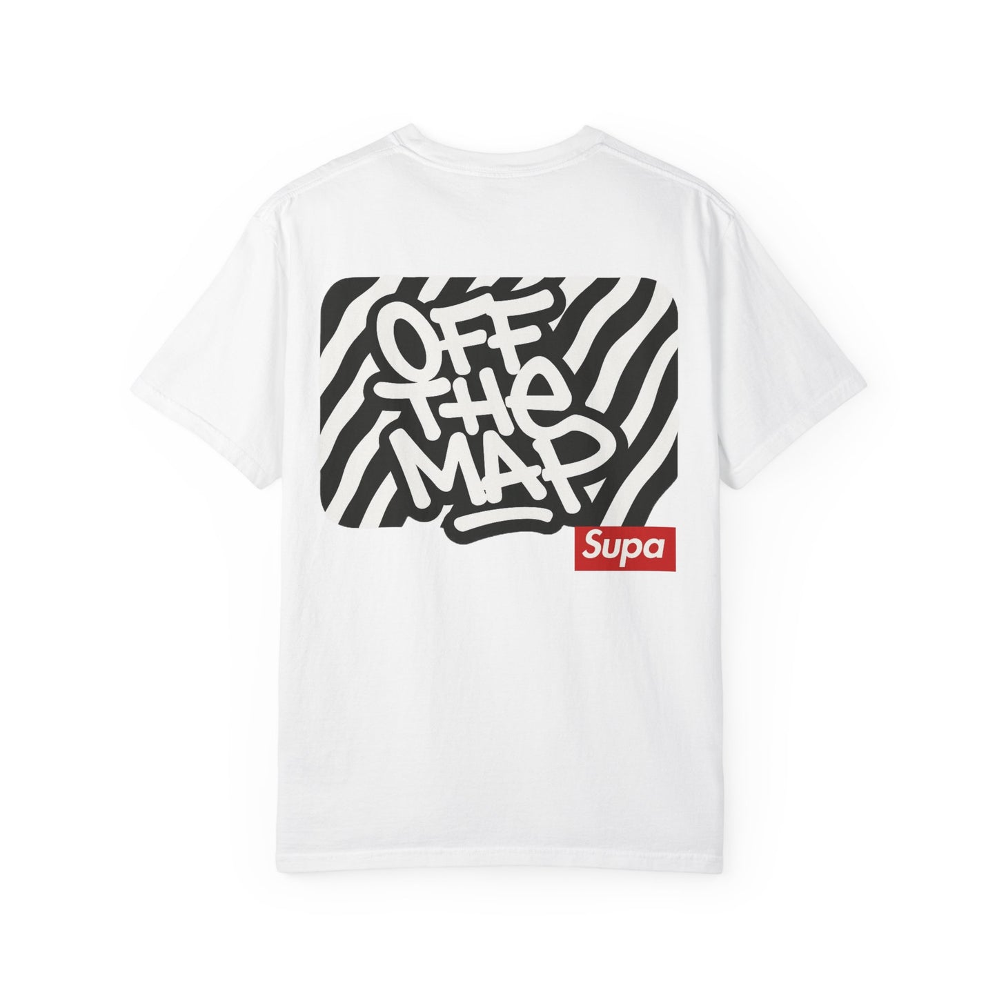 Panda Hoodie Graphic T‑Shirt — 'Supa' Front & 'Off The Map' Zebra Back