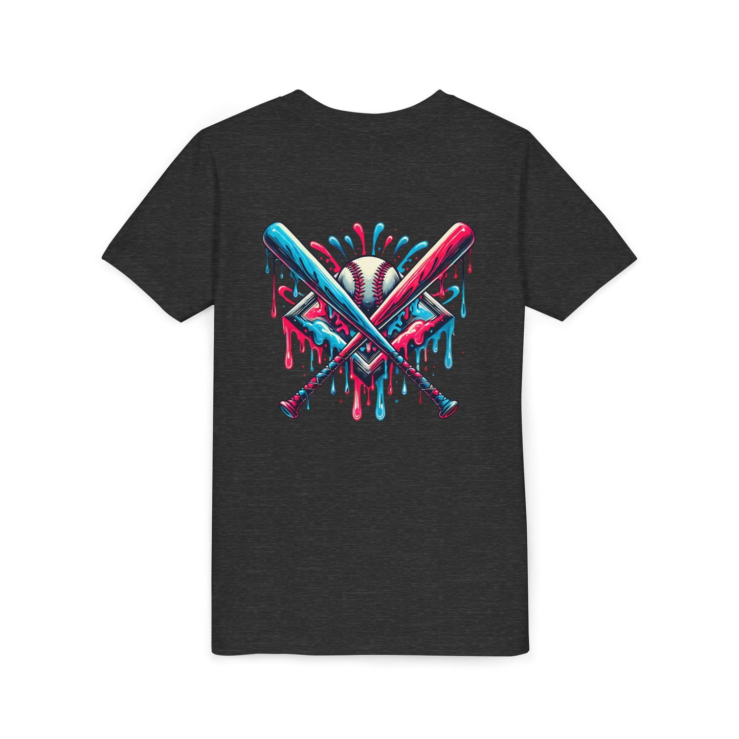 Sporty Youth Graphic Tee with Colorful Baseball Design