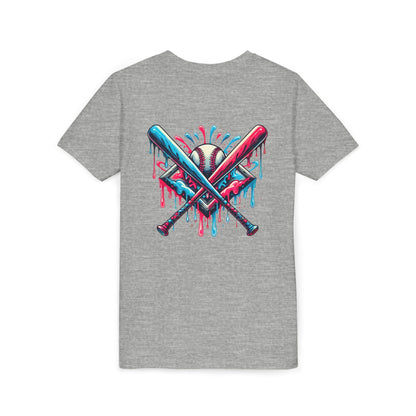 Sporty Youth Graphic Tee with Colorful Baseball Design
