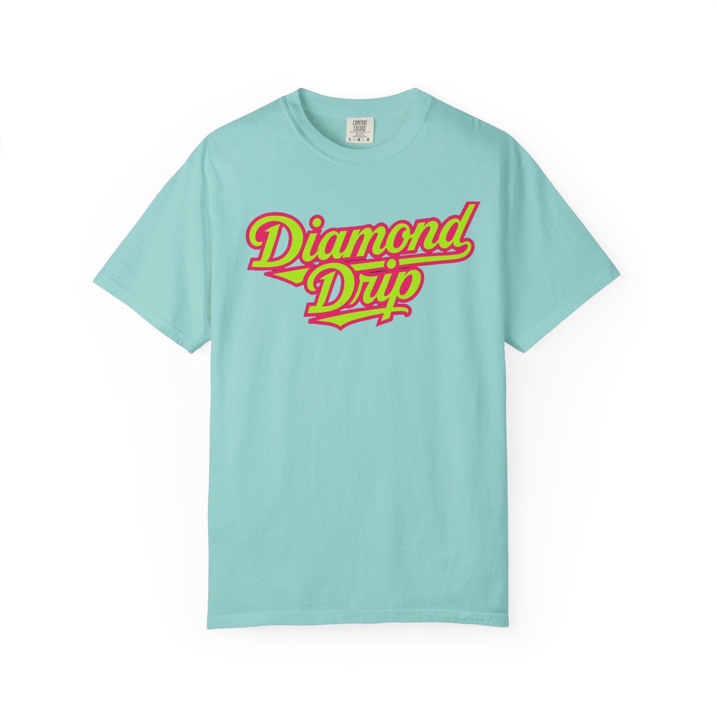 Diamond Drip Graphic T-Shirt — Retro Script Logo Tee