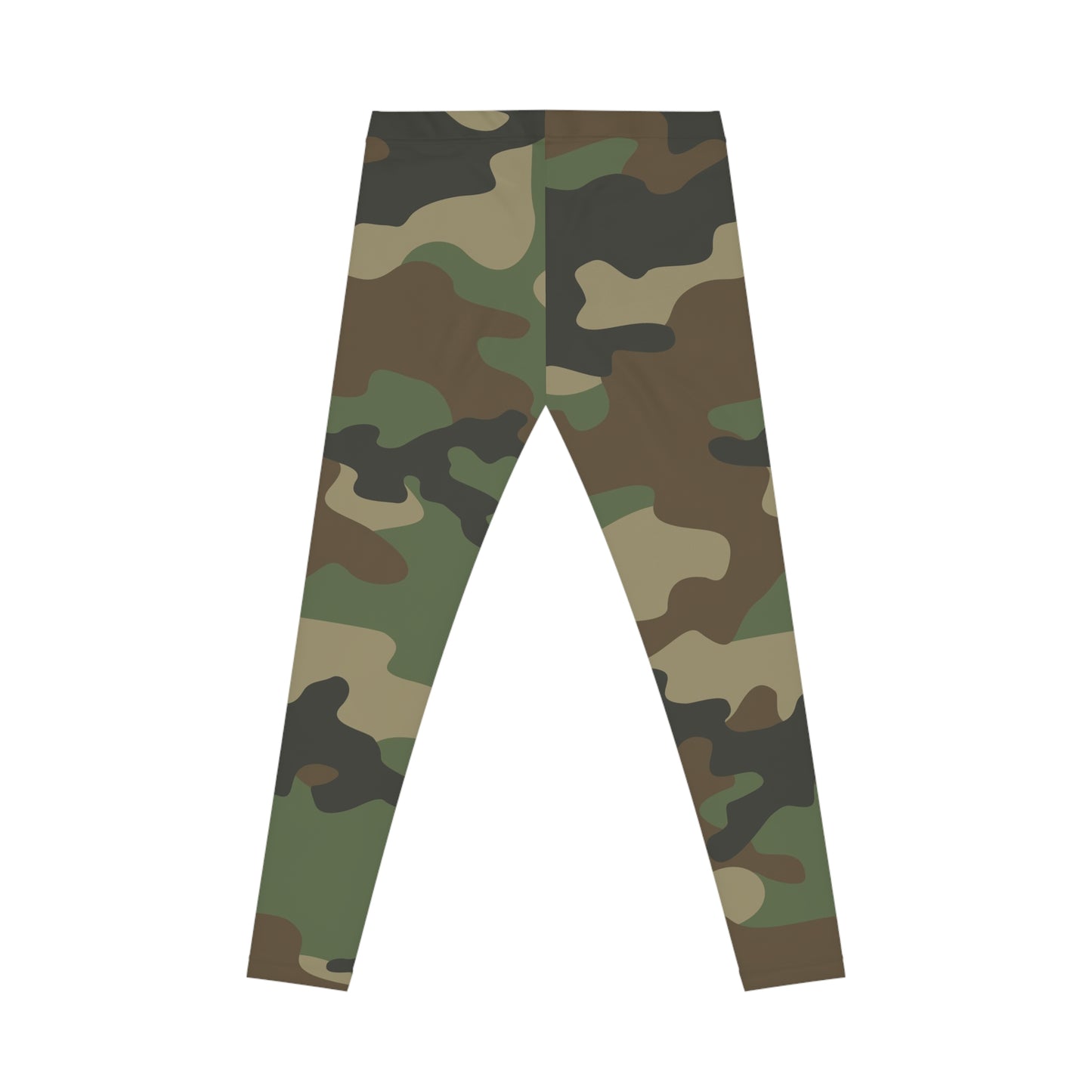 Camo Print Women’s Leggings — All-Over Green Camouflage Activewear