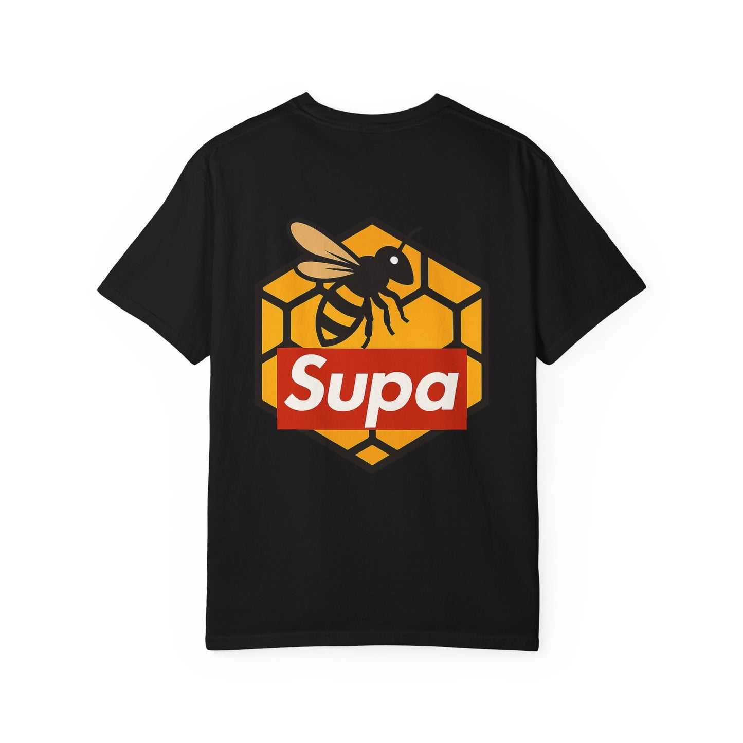 Supa Bee T-Shirt — Retro Box Logo with Honeycomb & Bee Graphic