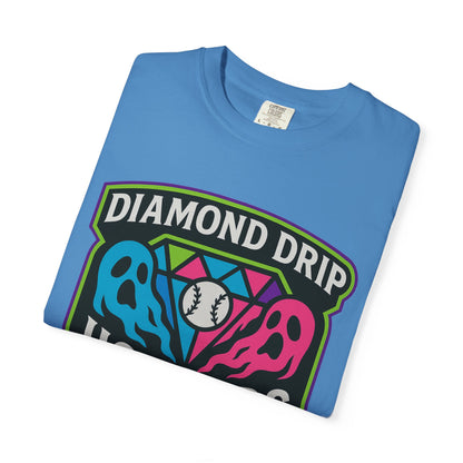 Diamond Drip Horrors Baseball T-Shirt — Fang Fielder Graphic Tee