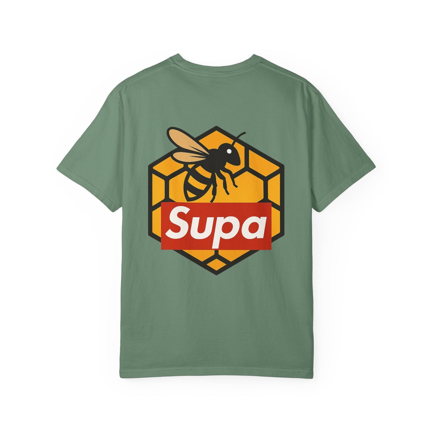 Supa Bee T-Shirt — Retro Box Logo with Honeycomb & Bee Graphic