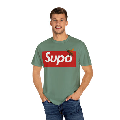 Supa Bee T-Shirt — Retro Box Logo with Honeycomb & Bee Graphic