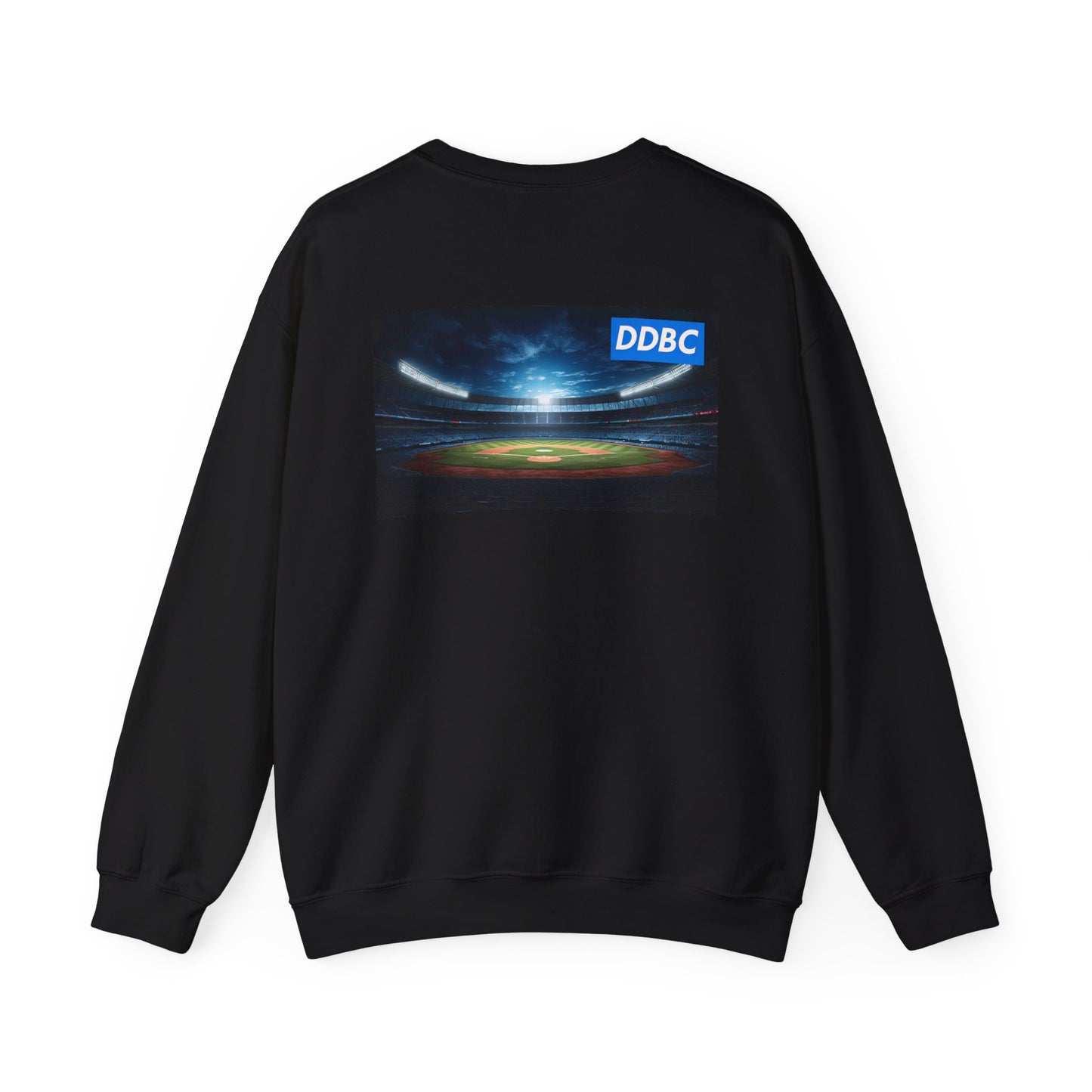 Dripping Blue Diamond Crewneck Sweatshirt — Stadium Nightscape Back Print
