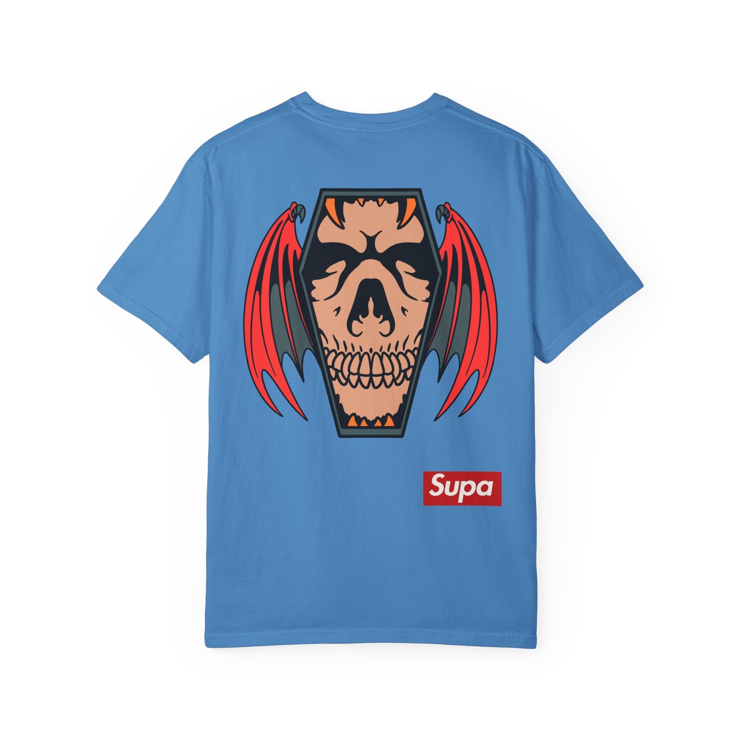 Skull Coffin Tee — Supa Winged Skull Graphic T-Shirt