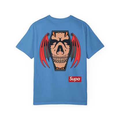 Skull Coffin Tee — Supa Winged Skull Graphic T-Shirt