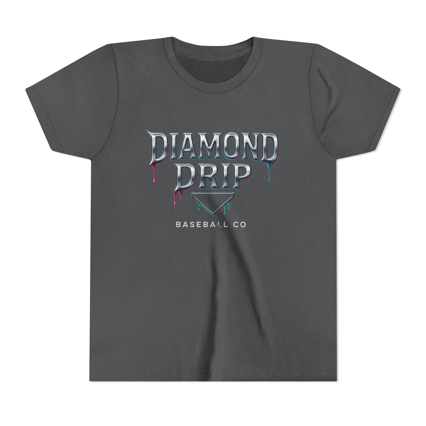 Youth Diamond Drip Short Sleeve Tee - Trendy Style for Young Fashionistas