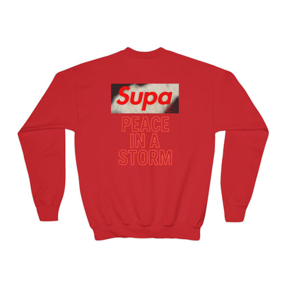 Youth Panda 'Supa' Crewneck Sweatshirt — Peace In A Storm Graphic