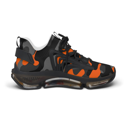Women's Mesh Sneakers — Orange Black Camo Athletic Shoes
