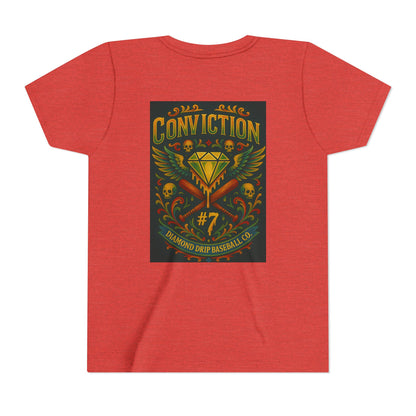 Youth Short Sleeve Tee - Diamond Drip Conviction Design