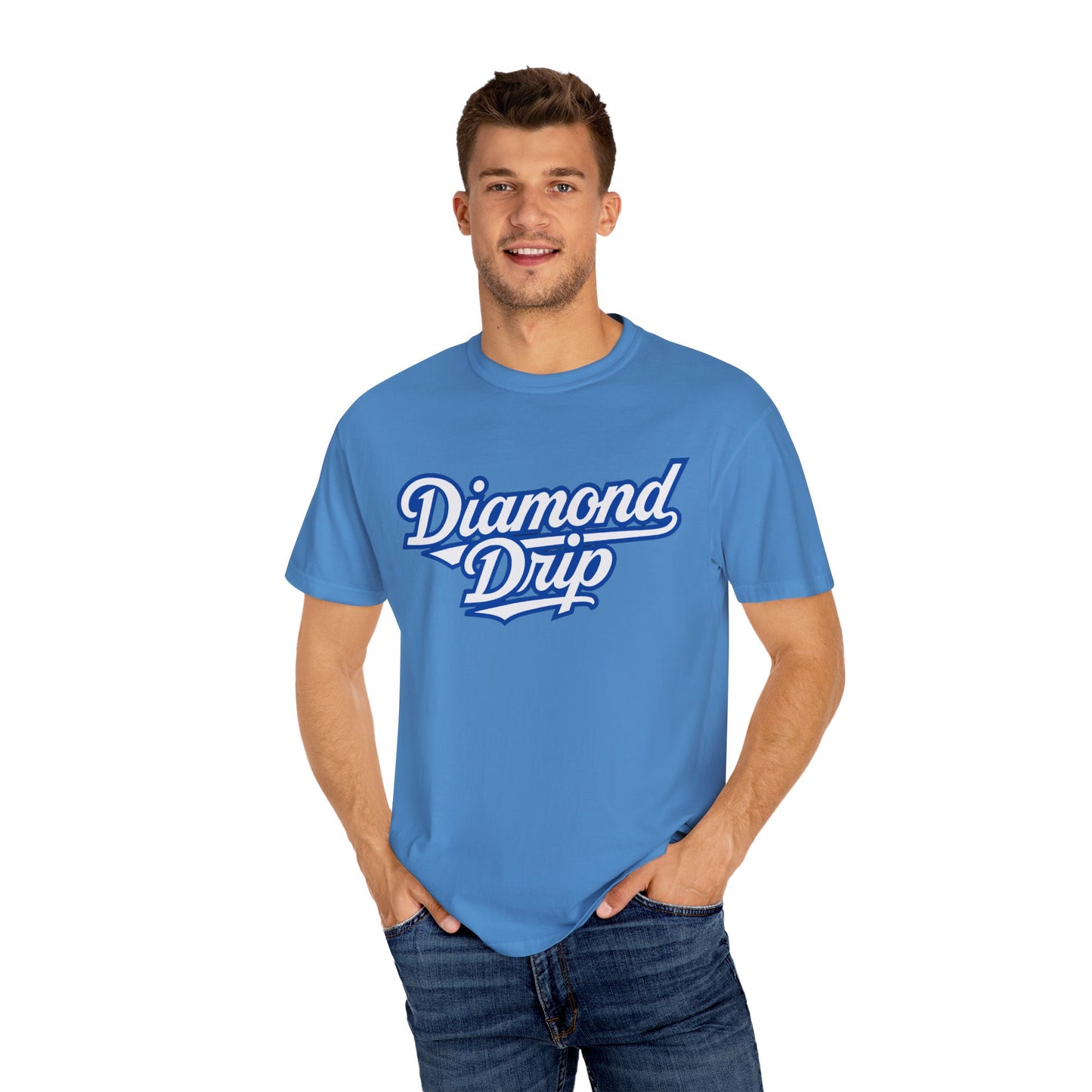 Diamond Drip T-Shirt — Dripping Blue Diamond Graphic Tee