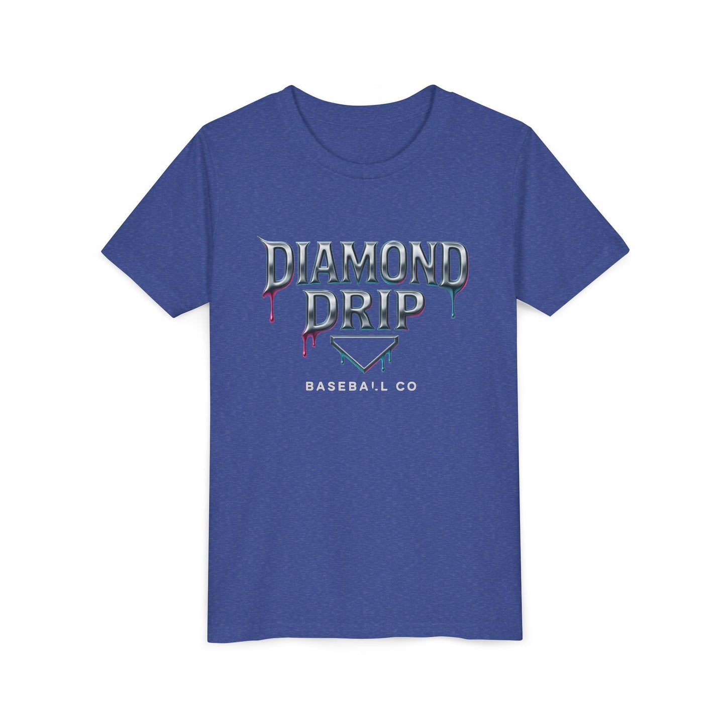 Youth Diamond Drip Short Sleeve Tee - Trendy Style for Young Fashionistas
