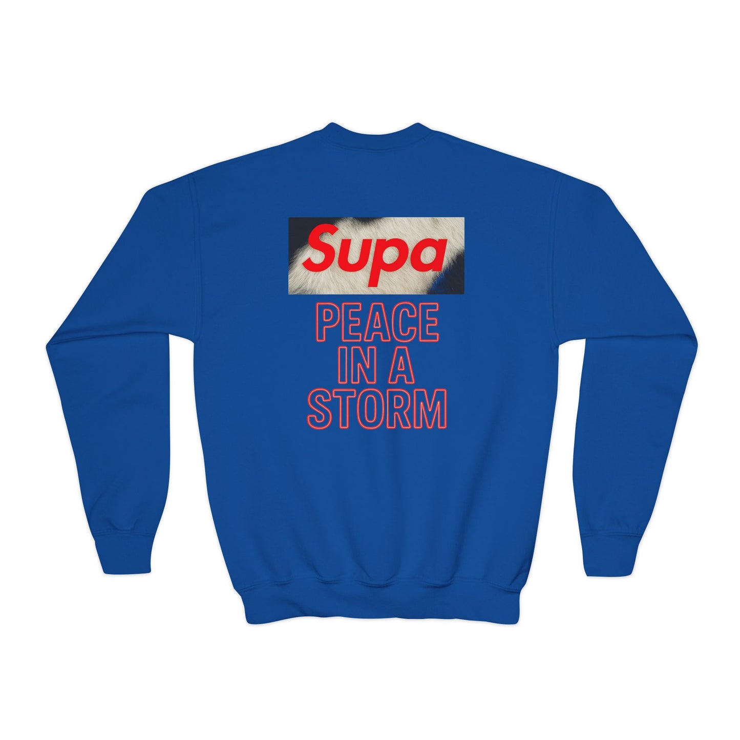 Youth Panda 'Supa' Crewneck Sweatshirt — Peace In A Storm Graphic